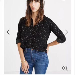 Madewell oversized flannel shirt mini floral XS